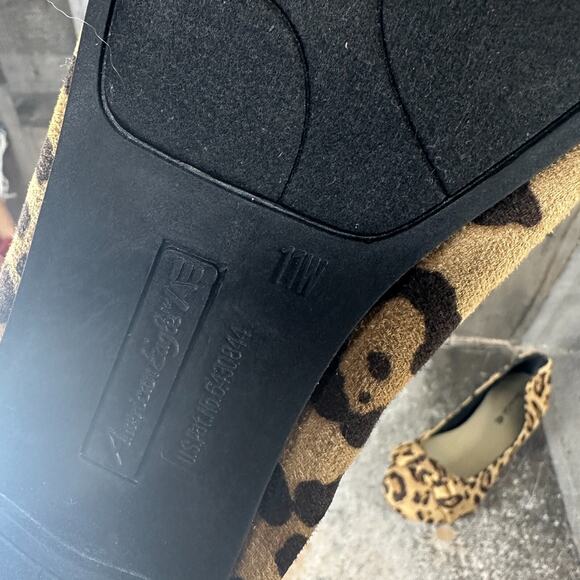 American Eagle Classic Ballet Flats sz 11W Cheetah Animal Print - Picture 11 of 15